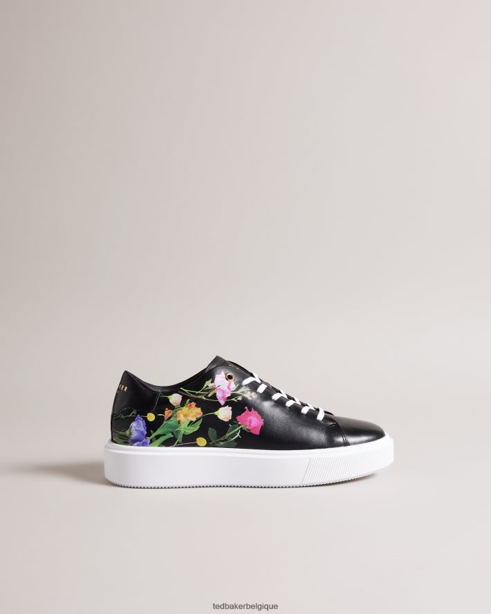 être Ted Baker femmes loray - baskets plateforme à imprimé floral noir FR8J42859 chaussures