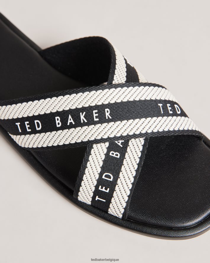 être Ted Baker femmes Ashika - Sandales à brides tressées noir FR8J42880 chaussures