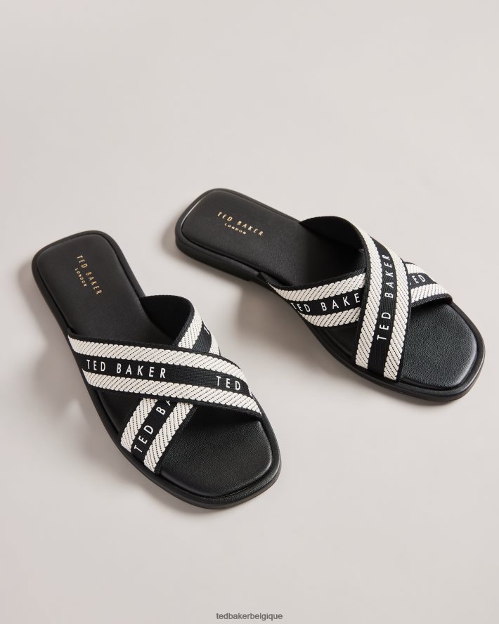 être Ted Baker femmes Ashika - Sandales à brides tressées noir FR8J42880 chaussures