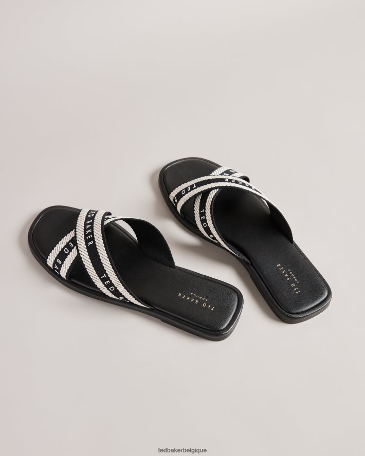 être Ted Baker femmes Ashika - Sandales à brides tressées noir FR8J42880 chaussures