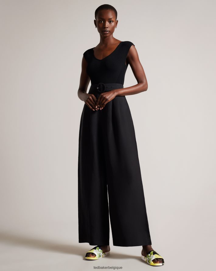 être Ted Baker femmes azzin - claquettes en satin à imprimé citron jaune FR8J42860 chaussures