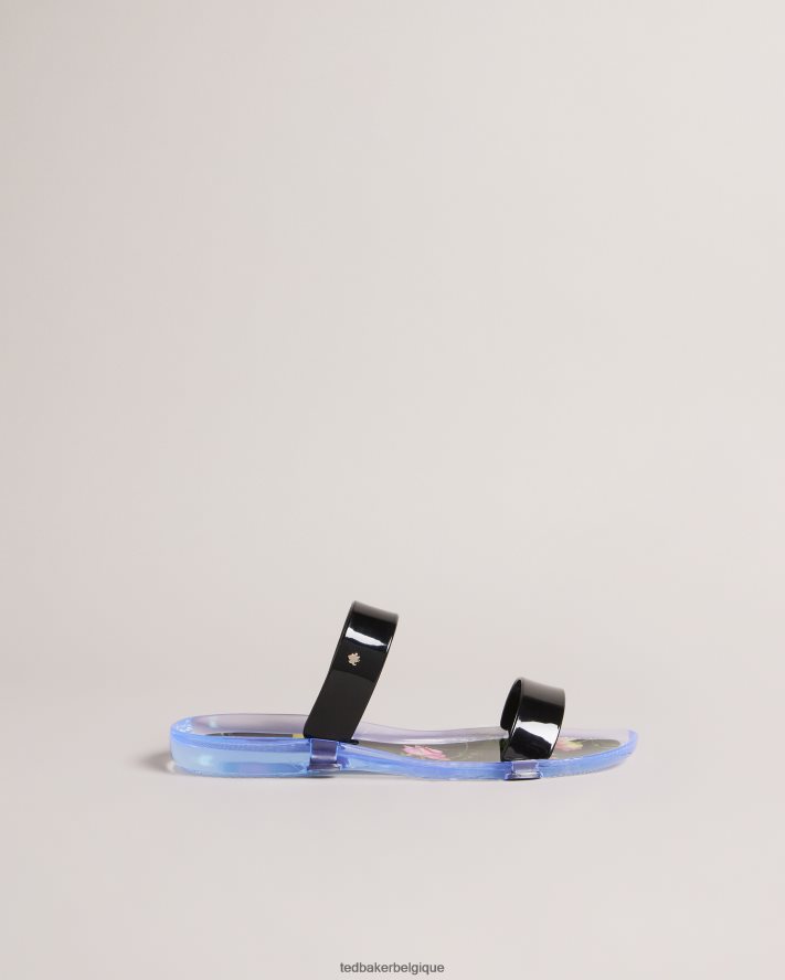 être Ted Baker femmes claquettes gelées à double bride Jellina noir FR8J42907 chaussures