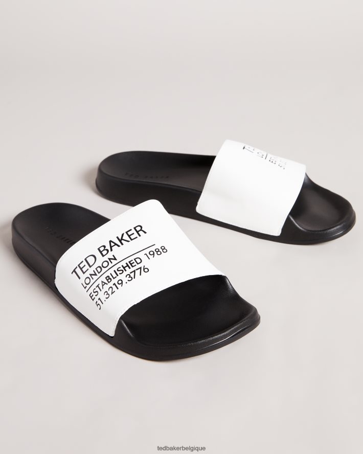 être Ted Baker femmes curseur de marque Ayzah blanc FR8J42937 chaussures