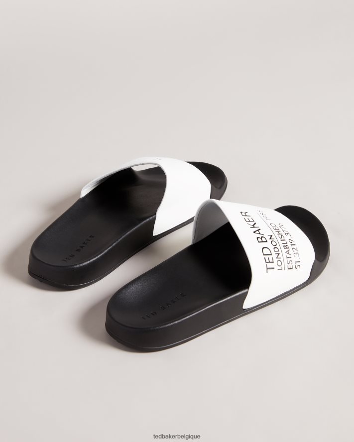 être Ted Baker femmes curseur de marque Ayzah blanc FR8J42937 chaussures