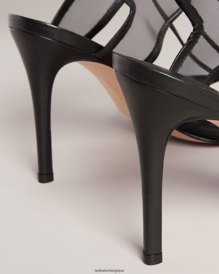 être Ted Baker femmes sandales à brides nouées en tulle junera noir FR8J42874 chaussures