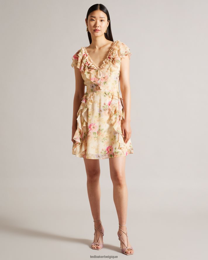 être Ted Baker femmes sandales à brides nouées en tulle junera rose clair FR8J42872 chaussures