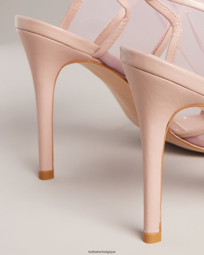 être Ted Baker femmes sandales à brides nouées en tulle junera rose clair FR8J42872 chaussures