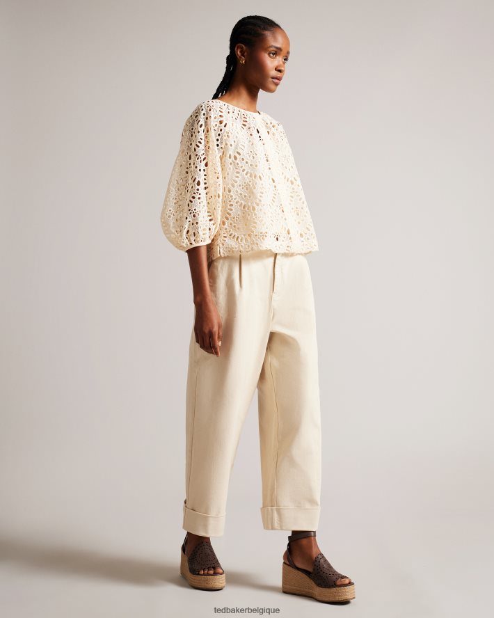 être Ted Baker femmes sandales compensées découpées au laser pinky marron foncé FR8J42899 chaussures