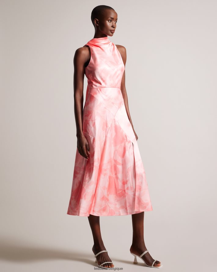 être Ted Baker femmes Rinita - Sandales à petits talons en satin et strass Ivoire FR8J42844 chaussures