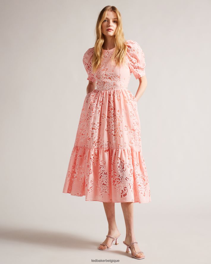 être Ted Baker femmes Rinita - Sandales à petits talons en satin et strass rose pâle FR8J42891 chaussures