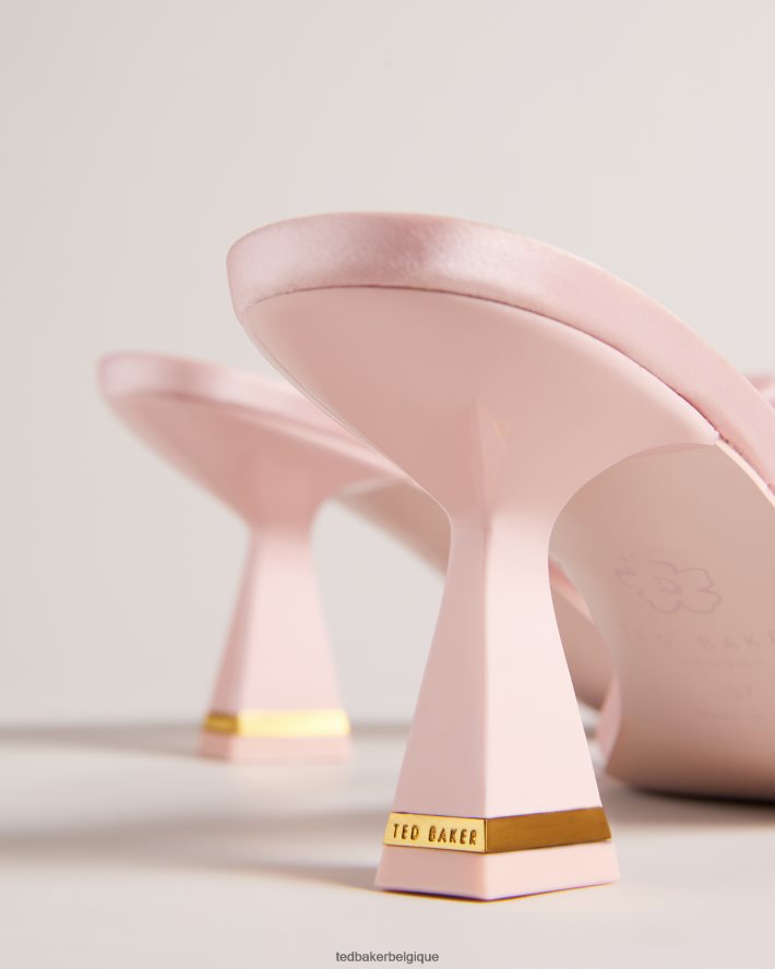être Ted Baker femmes Rinita - Sandales à petits talons en satin et strass rose pâle FR8J42891 chaussures