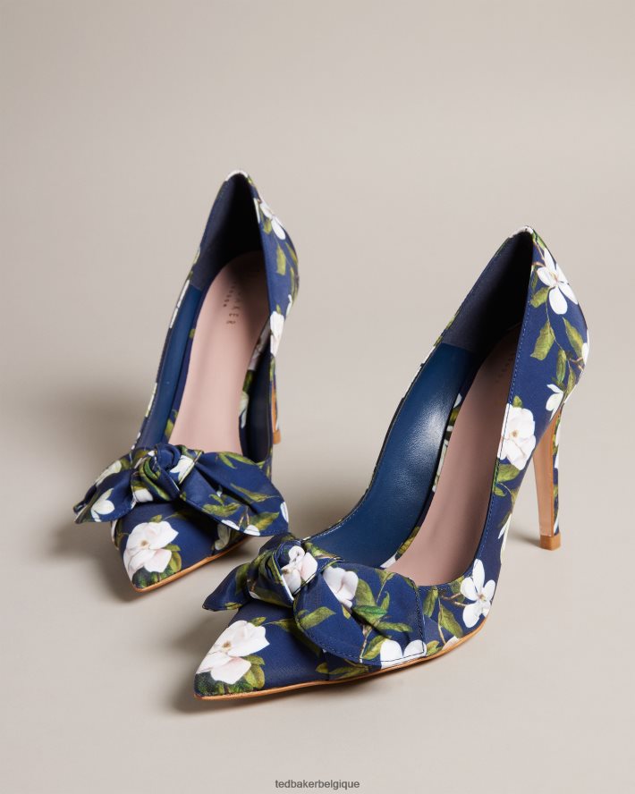 être Ted Baker femmes escarpins hyra à nœud fleuri marine FR8J42871 chaussures