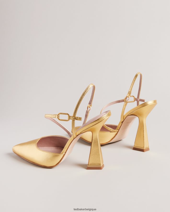 être Ted Baker femmes escarpins pointus à talon géométrique Coriana or FR8J42911 chaussures