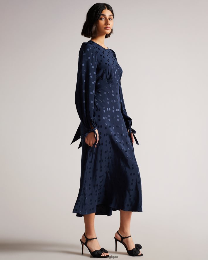 être Ted Baker femmes sandales à talons avec nœud en satin moiré heevia noir FR8J42918 chaussures