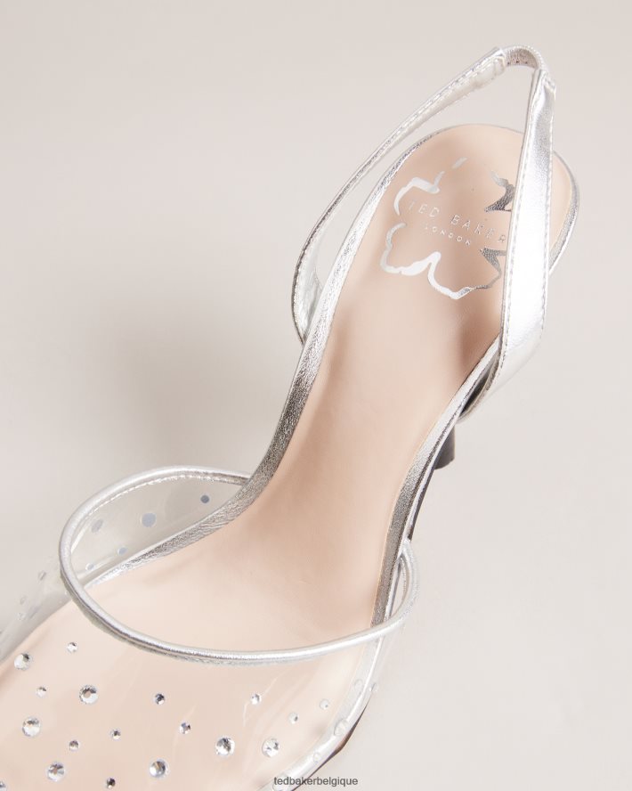 être Ted Baker femmes talons larlar à bride arrière et strass clair FR8J42845 chaussures