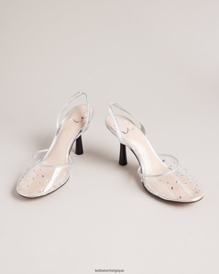 être Ted Baker femmes talons larlar à bride arrière et strass clair FR8J42845 chaussures