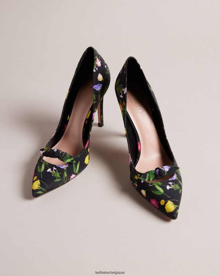 être Ted Baker femmes telini - escarpins à nœud et imprimé fleuri noir FR8J42890 chaussures