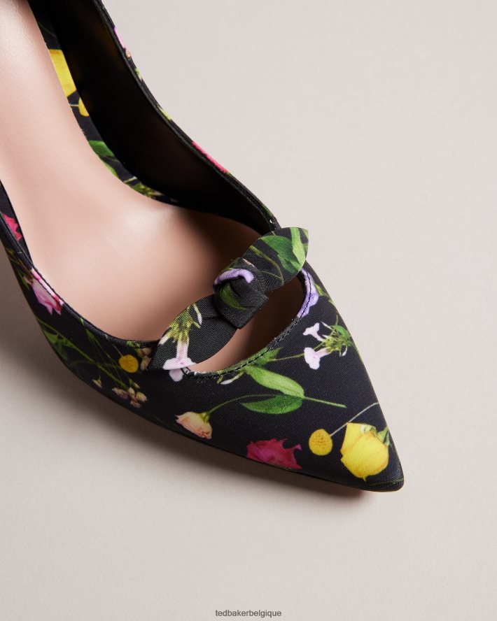 être Ted Baker femmes telini - escarpins à nœud et imprimé fleuri noir FR8J42890 chaussures