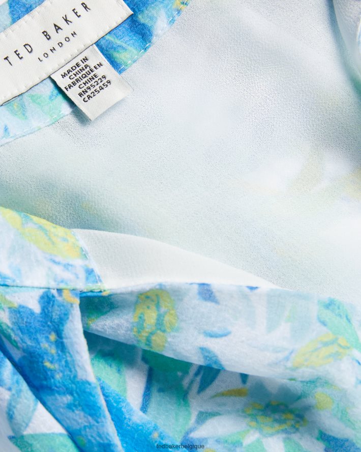 être Ted Baker femmes Chalote - Top fleuri sans manches avec lien à nouer blanc FR8J42430 vêtements
