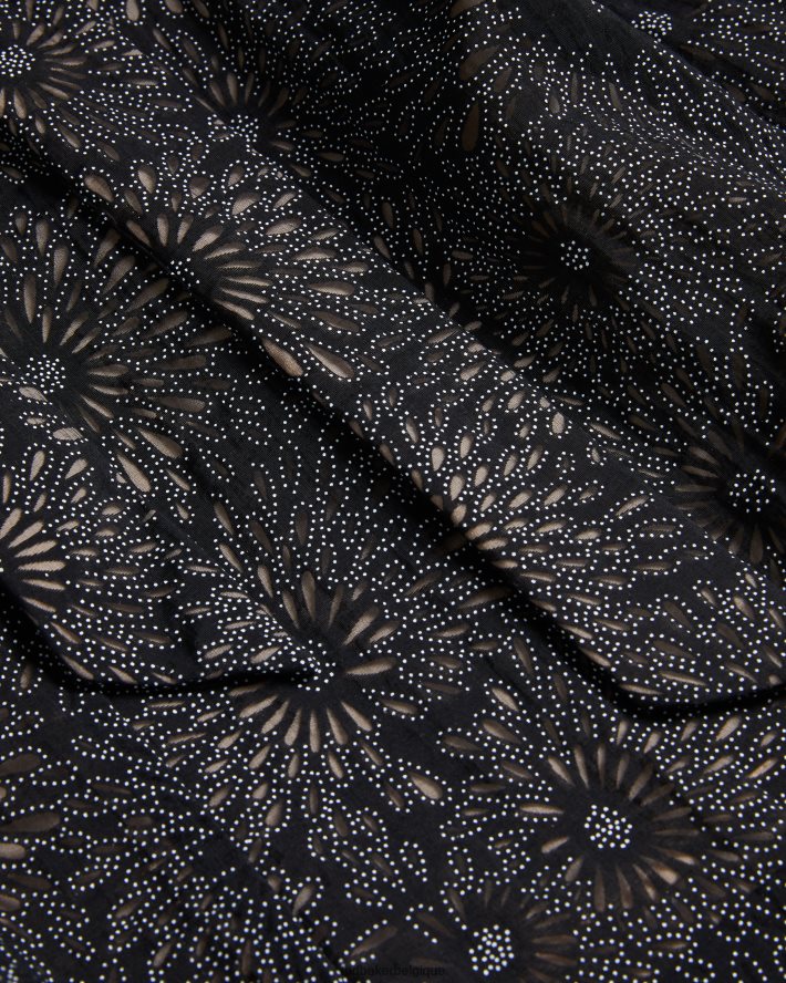 être Ted Baker femmes Ingriid - Haut carré à manches bouffantes noir FR8J42340 vêtements