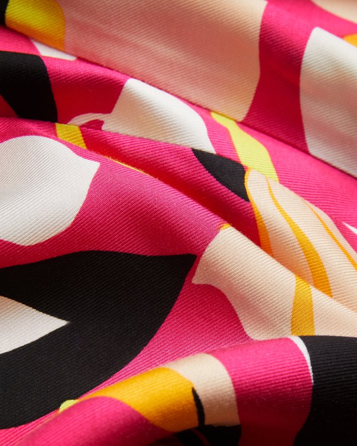 être Ted Baker femmes caraco effet double épaisseur à imprimé abstrait Thaliah rose pétant FR8J4236 vêtements