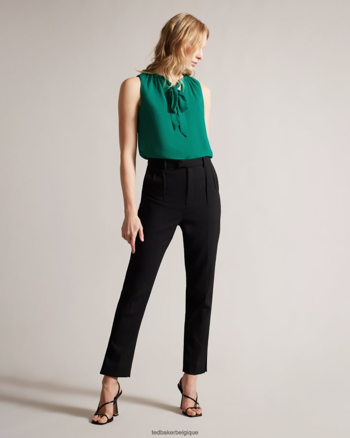 être Ted Baker femmes lydhia - top sans manches avec lien à nouer vert FR8J42457 vêtements