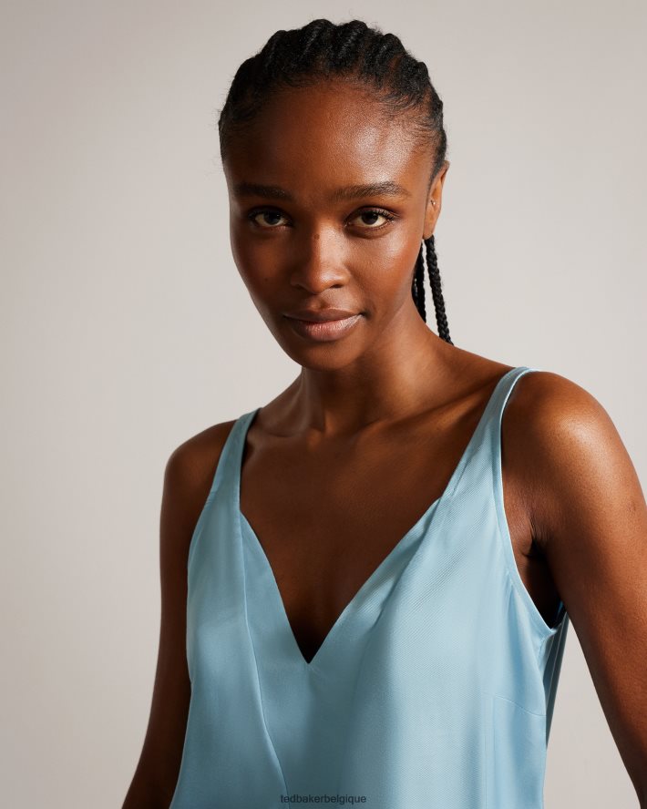 être Ted Baker femmes rubiez - caraco effet double épaisseur bleu ciel FR8J42207 vêtements