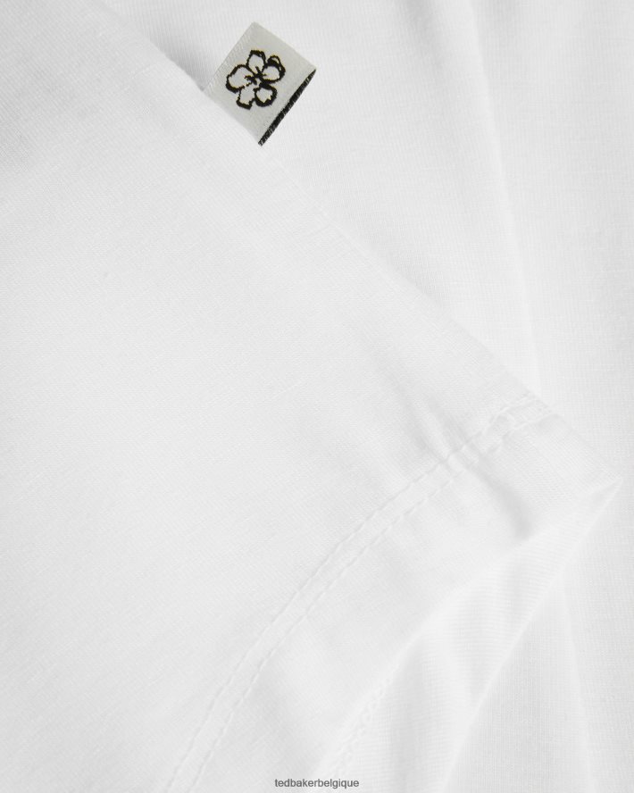 être Ted Baker femmes Brielll ajusté col V blanc FR8J42150 vêtements