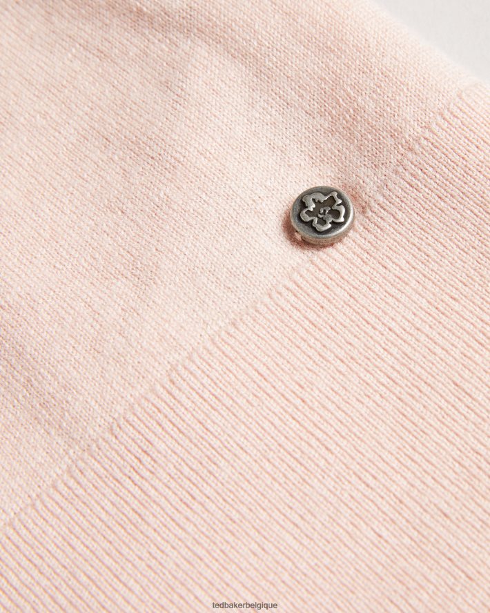 être Ted Baker femmes Col roulé Aidabel avec détails de manches volumineuses rose sombre FR8J4292 vêtements