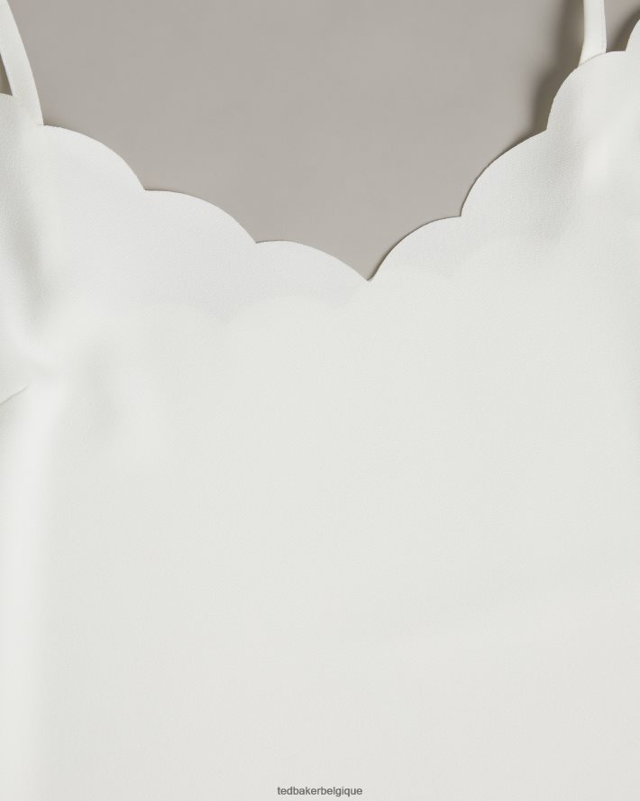 être Ted Baker femmes Siina - Caraco à encolure festonnée Ivoire FR8J42164 vêtements