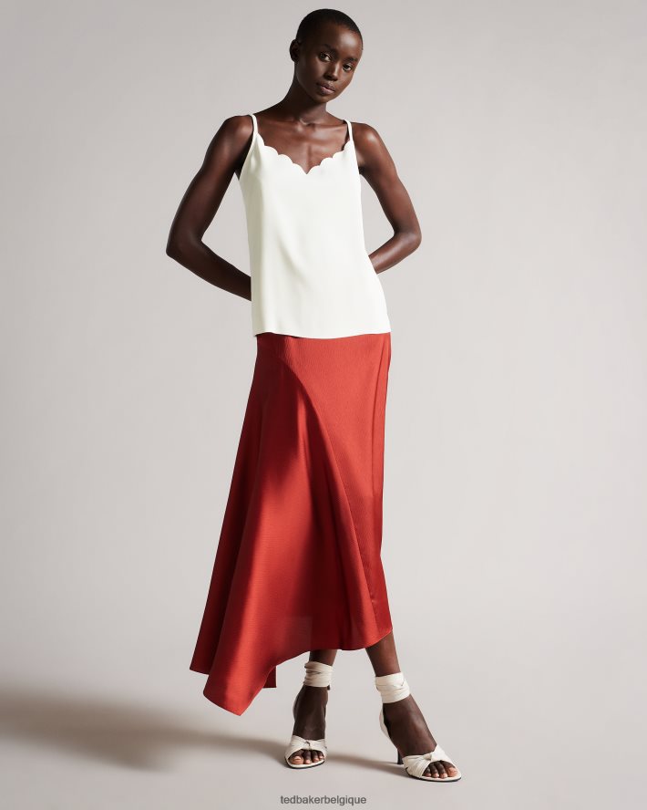 être Ted Baker femmes Siina - Caraco à encolure festonnée Ivoire FR8J42164 vêtements