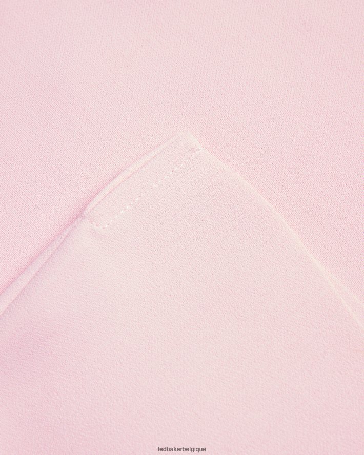 être Ted Baker femmes Siina - Caraco à encolure festonnée rose sombre FR8J42307 vêtements