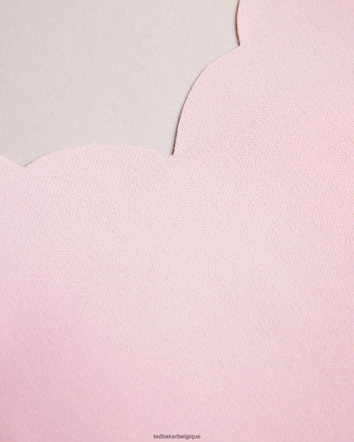 être Ted Baker femmes Siina - Caraco à encolure festonnée rose sombre FR8J42307 vêtements