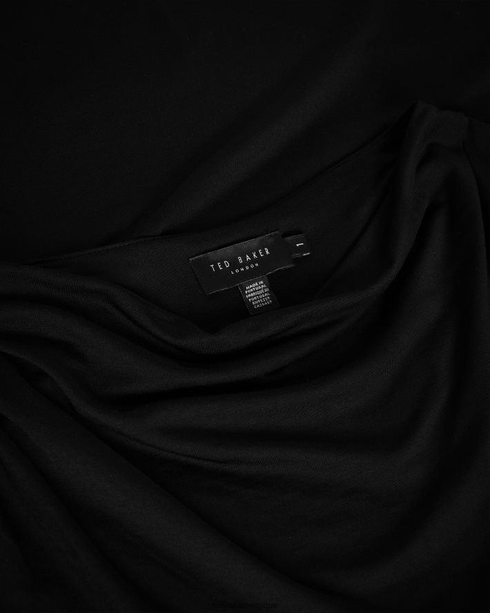 être Ted Baker femmes haut drapé à col bénitier margeta noir FR8J4288 vêtements