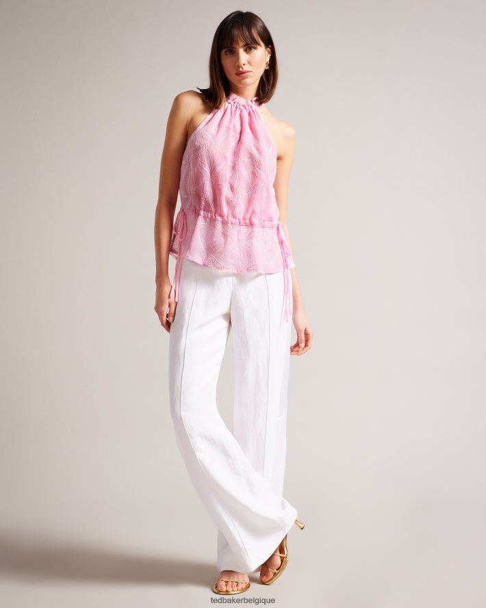 être Ted Baker femmes ivieey - haut dos nu brodé lilas FR8J42154 vêtements