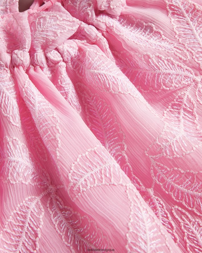 être Ted Baker femmes ivieey - haut dos nu brodé lilas FR8J42154 vêtements