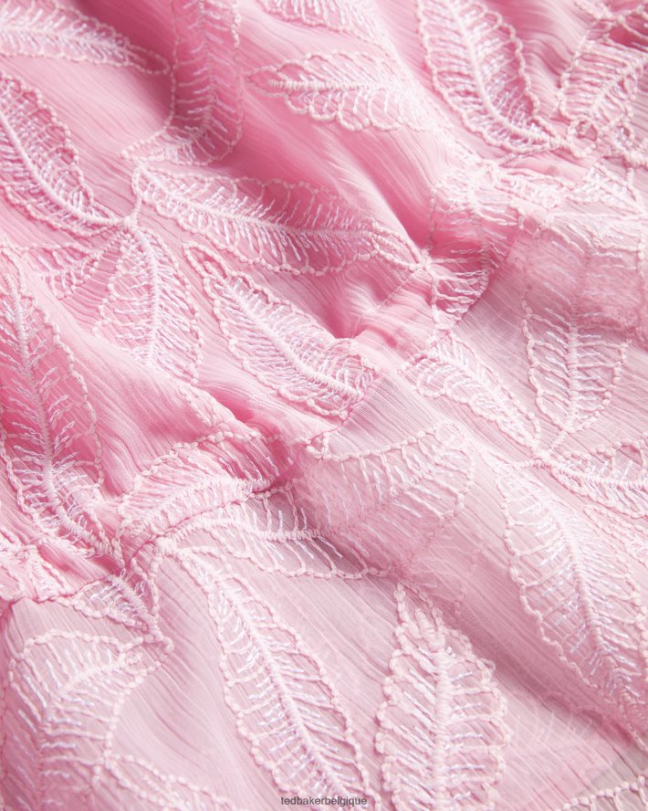 être Ted Baker femmes ivieey - haut dos nu brodé lilas FR8J42154 vêtements