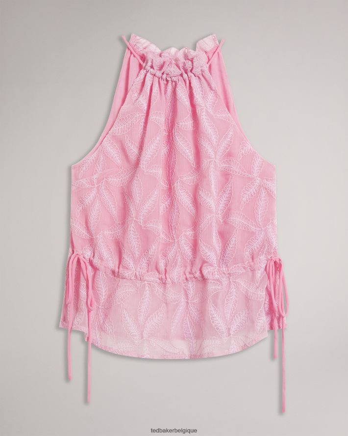 être Ted Baker femmes ivieey - haut dos nu brodé lilas FR8J42154 vêtements