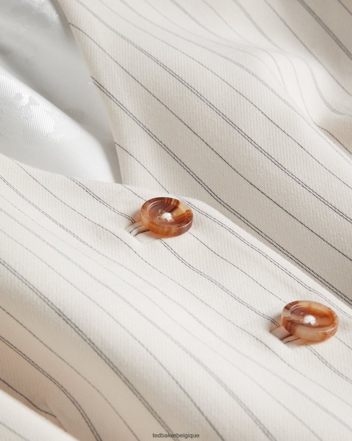 être Ted Baker femmes kllaraj gilet ajusté à col en V crème FR8J42374 vêtements