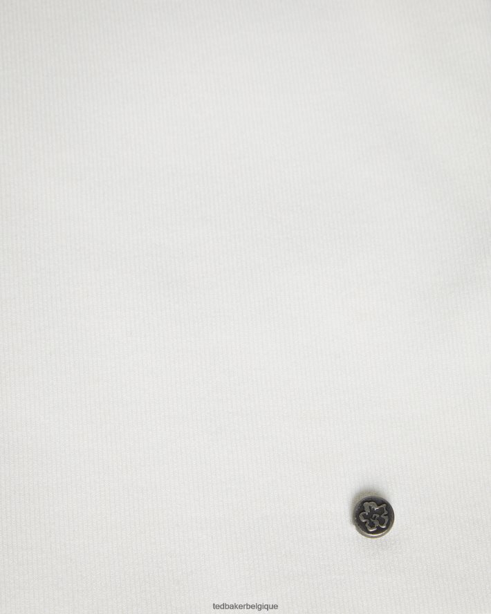 être Ted Baker femmes Cileste - Haut en maille coupe slim à col en V Ivoire FR8J42355 vêtements