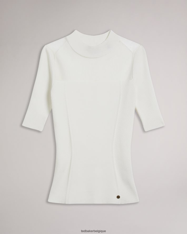 être Ted Baker femmes daviner - haut en maille ajusté blanc FR8J42281 vêtements