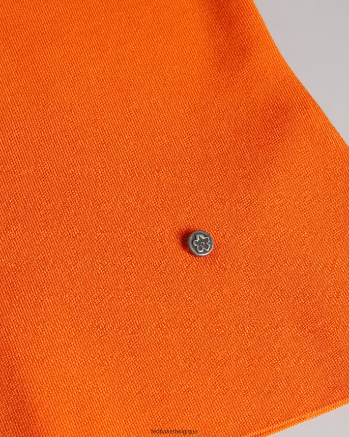 être Ted Baker femmes sarhaa - haut en maille technique orange pâle FR8J42141 vêtements