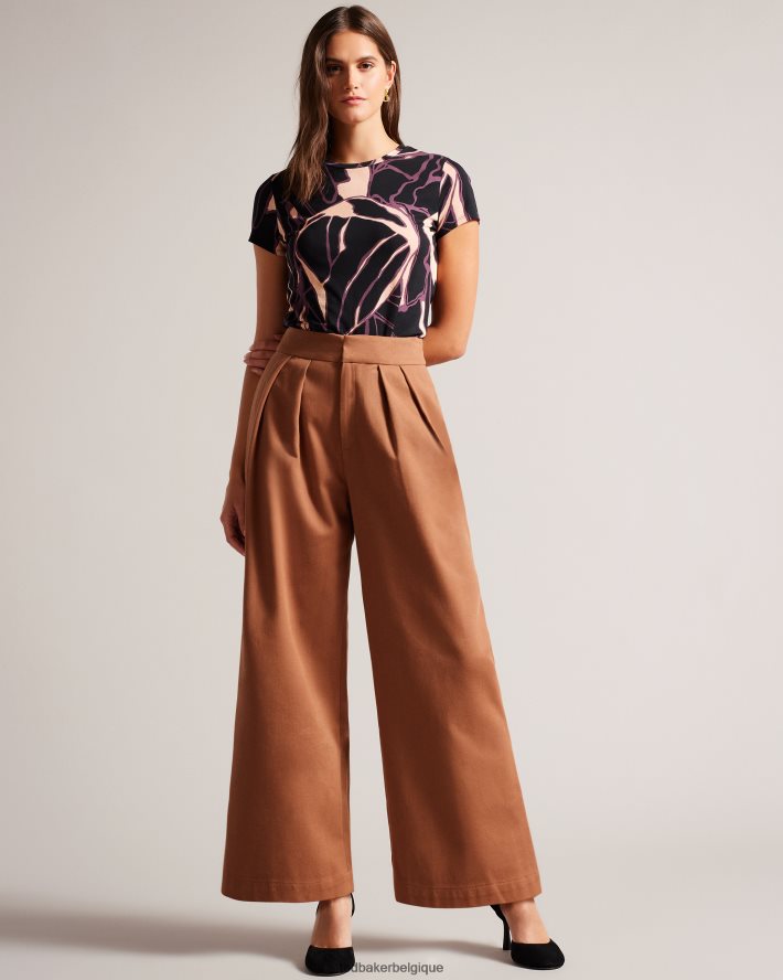 être Ted Baker femmes Chrissi - T-shirt ajusté abstrait rose-nude FR8J42122 vêtements