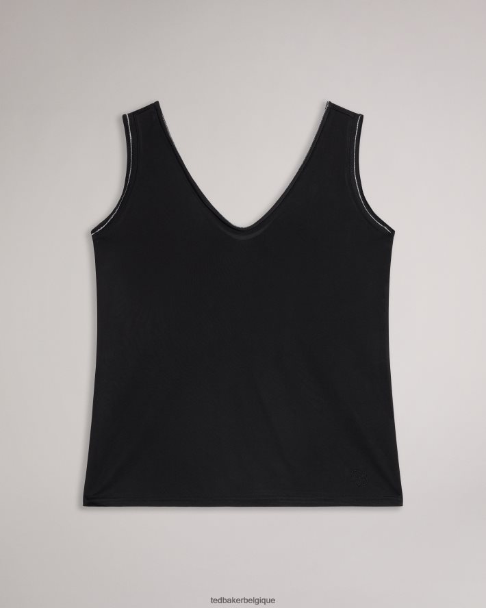 être Ted Baker femmes gilet shavon v devant noir FR8J42386 vêtements