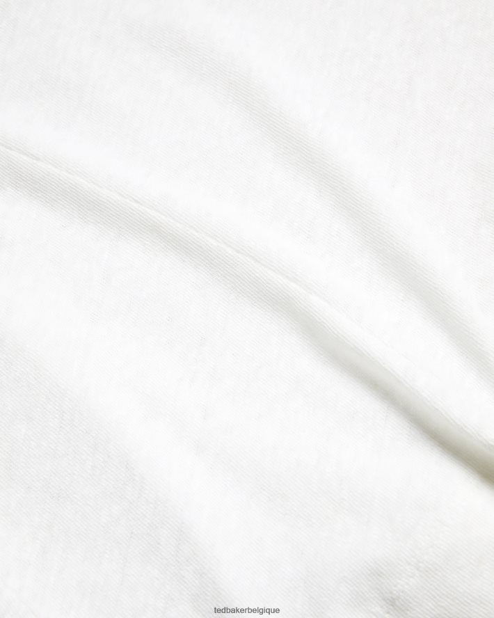 être Ted Baker femmes hallenn - t-shirt à manches volantées blanc FR8J42471 vêtements