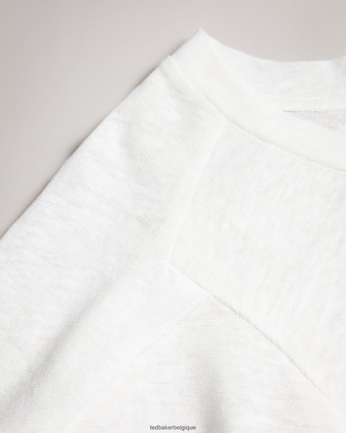 être Ted Baker femmes hallenn - t-shirt à manches volantées blanc FR8J42471 vêtements