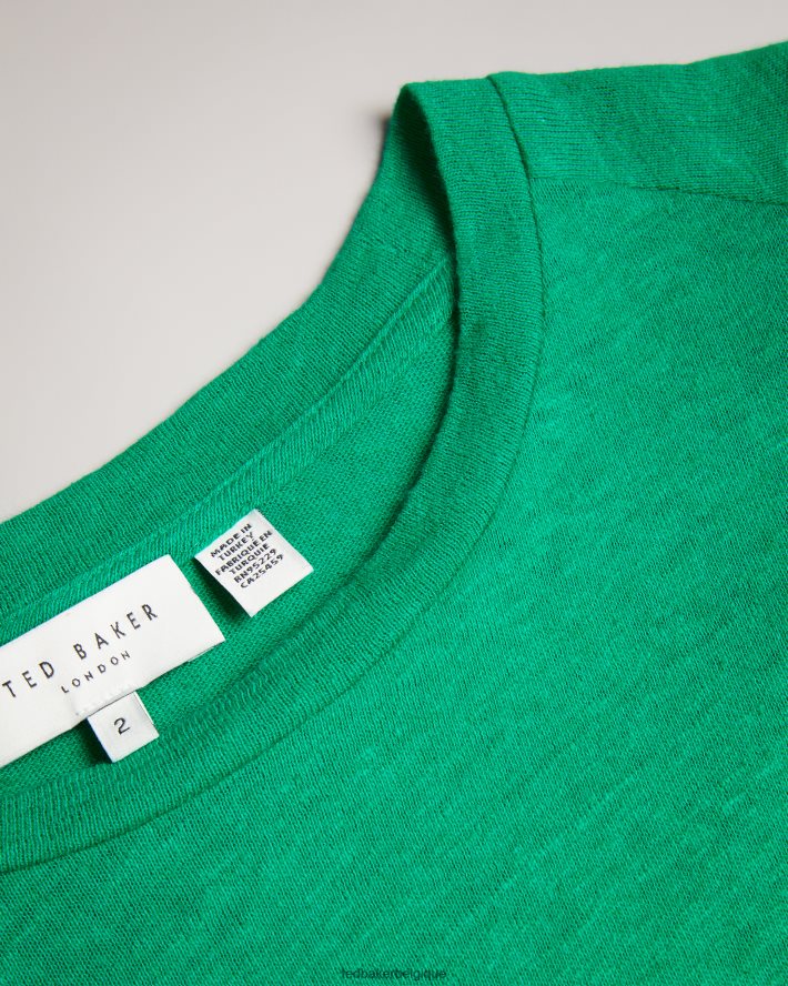 être Ted Baker femmes hallenn - t-shirt à manches volantées vert FR8J42449 vêtements