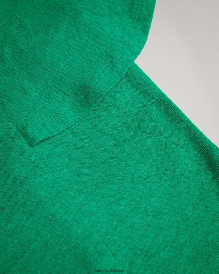 être Ted Baker femmes hallenn - t-shirt à manches volantées vert FR8J42449 vêtements