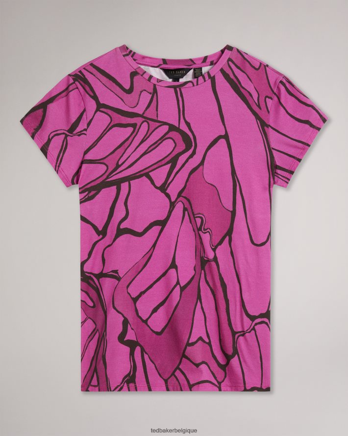 être Ted Baker femmes t-shirt ajusté kcarlia rose pétant FR8J42100 vêtements