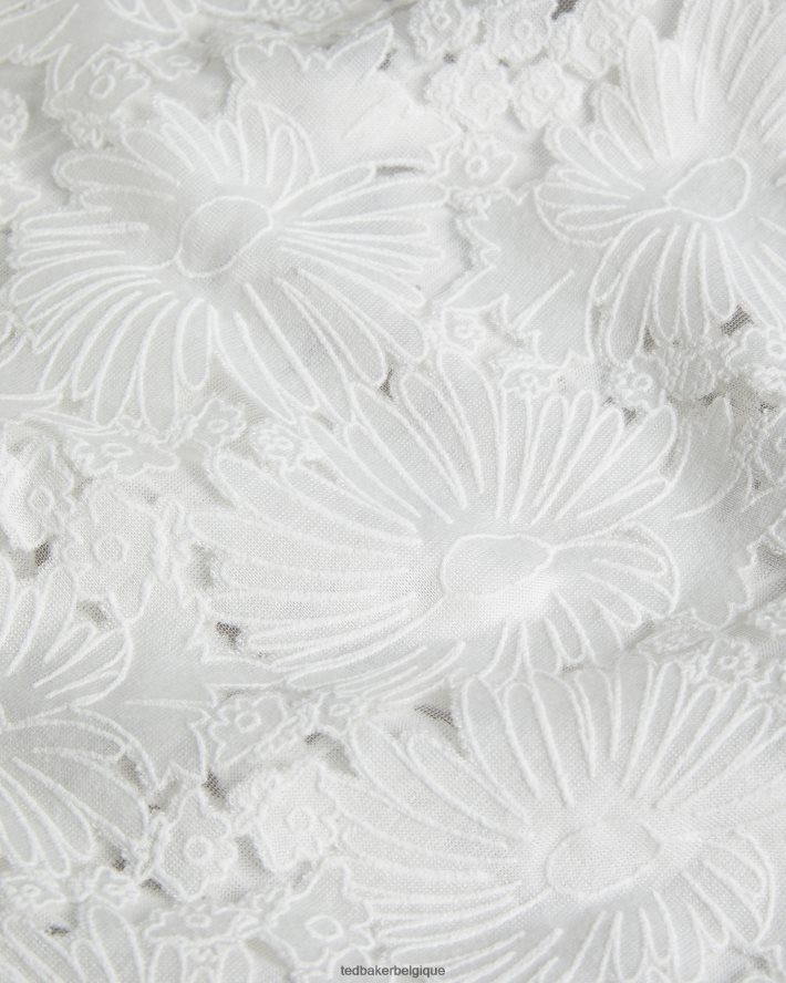 être Ted Baker femmes t-shirt décontracté en dentelle fleurie Maralo blanc FR8J4234 vêtements